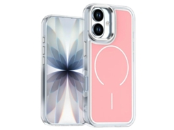 Capa Para Iphone 17 Magsafe Com Acabamento Eletroplaqueado - Rosa