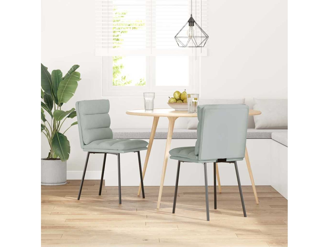 Maison Exclusive - Cadeiras De Jantar 2 Pcs Veludo Cinzento-claro