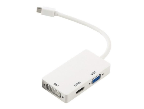 Adaptador Cabo Conversor 3 Em 1 Thunderbolt Mini Display Port Mini Dp Macho Para Hdmi Dvi Vga Fêmea Para Apple Macbook Air Pr... Luodao