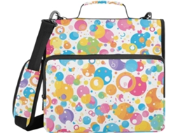 Pasta Organizadora Com Alça De Ombro E Mão, Vários Bolsos, 3, 8cm 1, 5 Polegadas, Bolsa De Armazenamento Com 3 Argolas