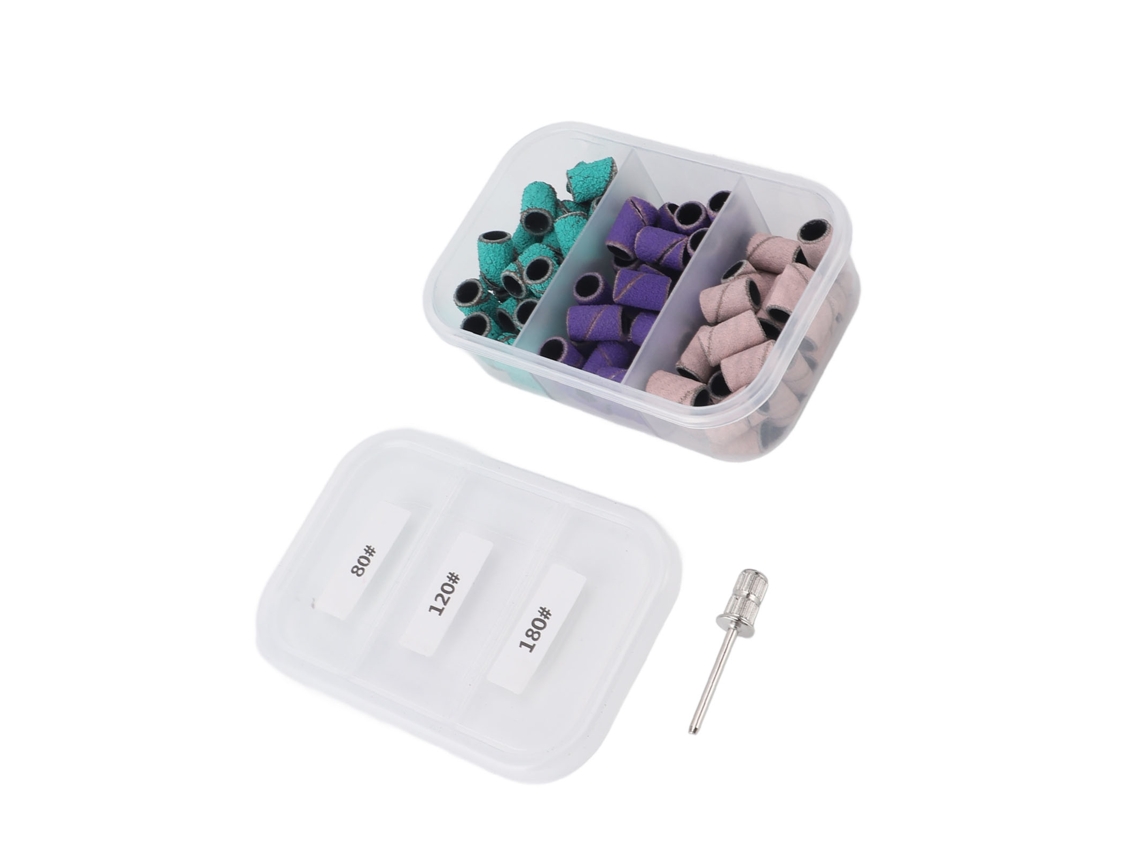 75pcs Anéis De Lixa Para Manicure E Pedicure 80 120 180 Profissionais Para Exfoliação
