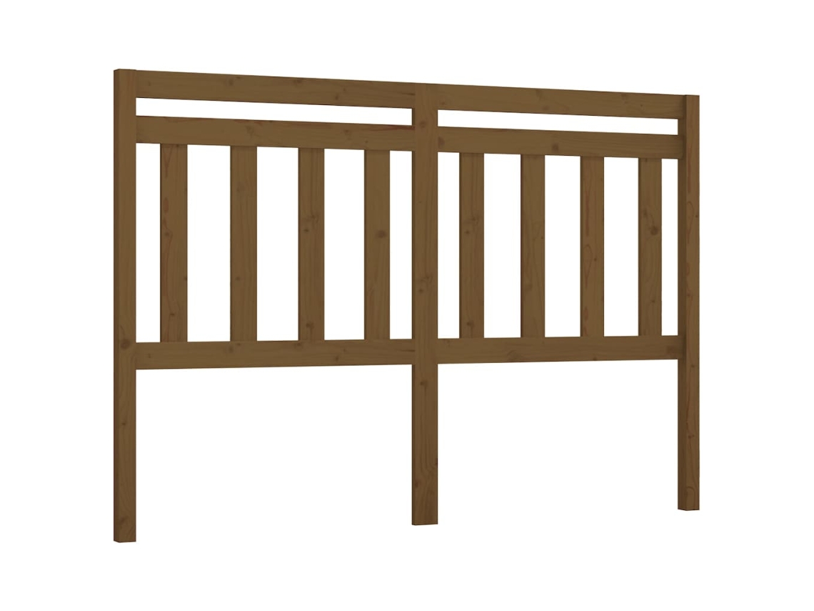 Cabeceira de cama MAISON EXCLUSIVE em pinho maciço castanho, 126x4x100 cm