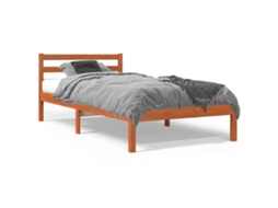 Bed Frame, Bed Frames Vidaxl Marrom Madeira De Pinho (90 X 190 Cm)