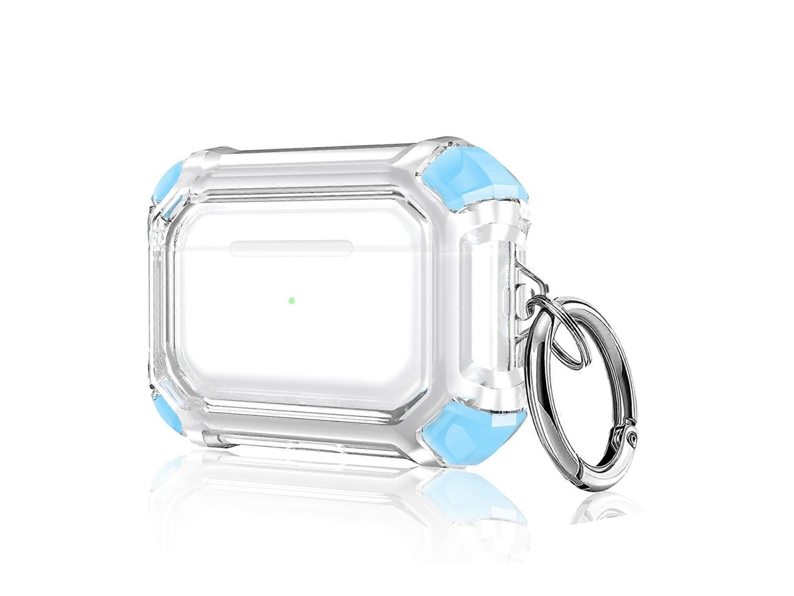 Capa para fones de ouvido AirPods Pro 2, bicolor, em policarbonato, resistente a impactos, com gancho. GIECY
