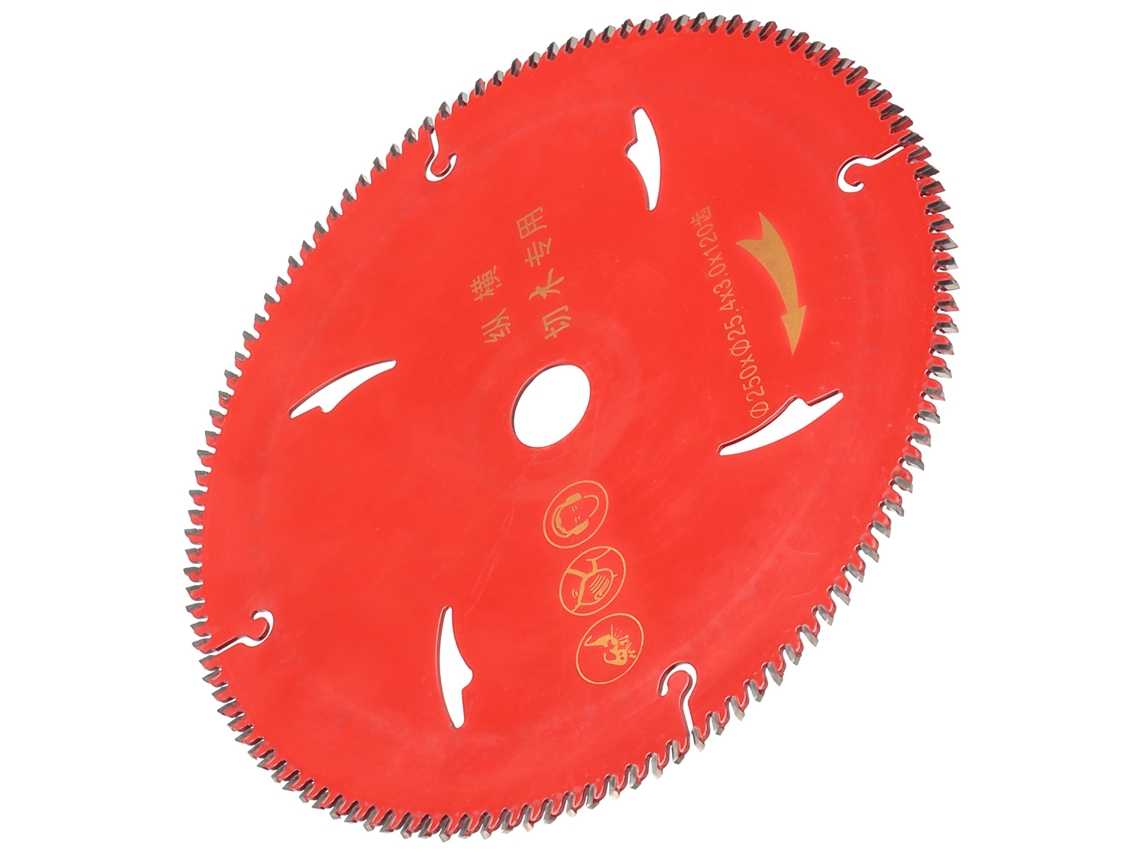 Disco de serra circular de carboneto para marcenaria, disco de corte de liga metálica 250 mm x 25,4 mm x 3 mm, 120 dentes