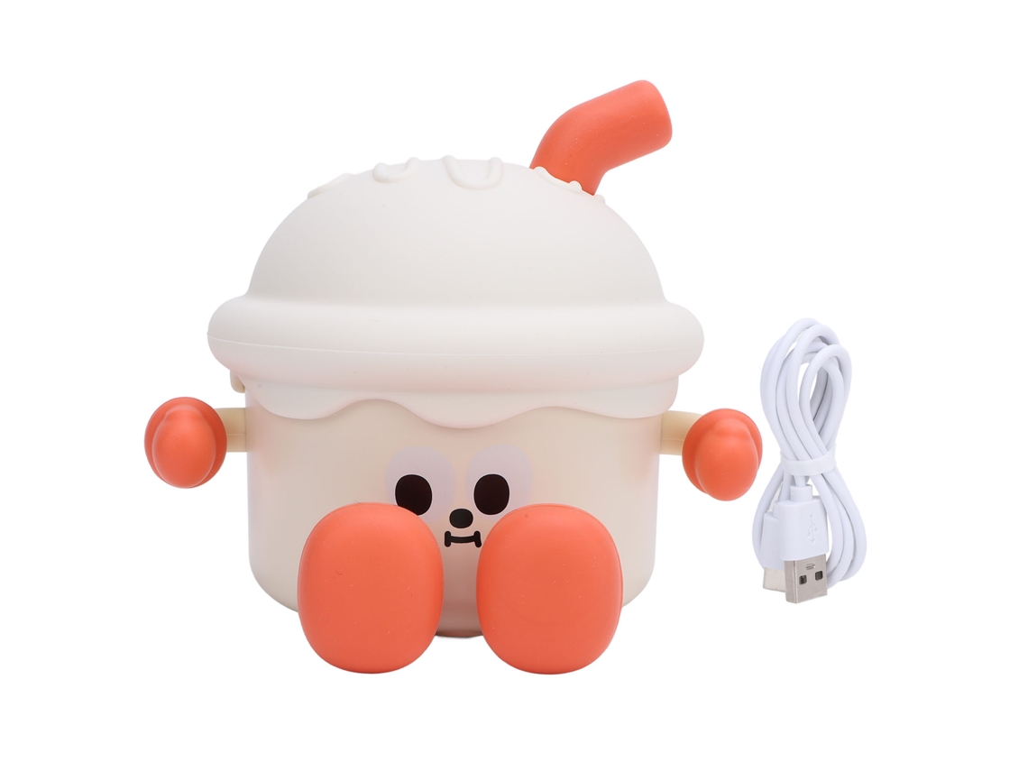 Luz noturna de silicone fofa 3 níveis dimmable recarregável 1200mAh para crianças quarto decor branco | S/MARCA
