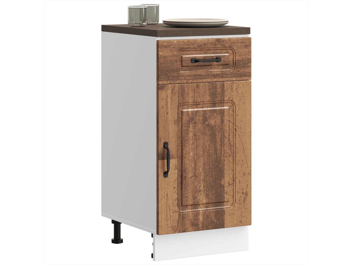 Vidaxl Armário Cozinha Baixo Kalmar Madeira Artificial Madeira Velha