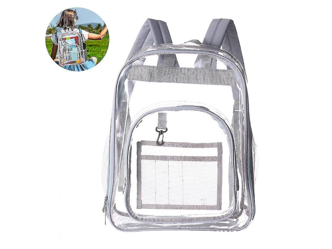 1 Mochila Transparente Resistente, Visibilidade Total