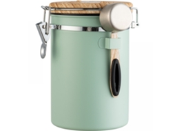 Pote Hermético, Com Tampa, Verde, Para Café, Adequado A Despensa, Para Organização Doméstica Na Cozinha E Bancada