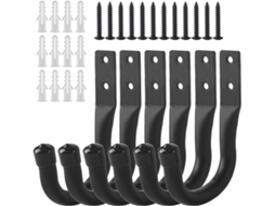Conjunto De 6 Ganchos Parede Para Garagem, Resistentes