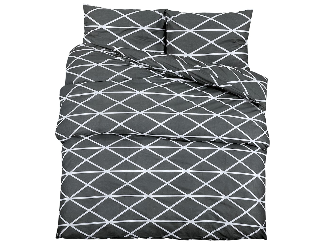 Duvet Cover Set, Duvet Cover Sets Vidaxl Cinzeto Algodão (200 X 200 Cm + 60 X 70 Cm)