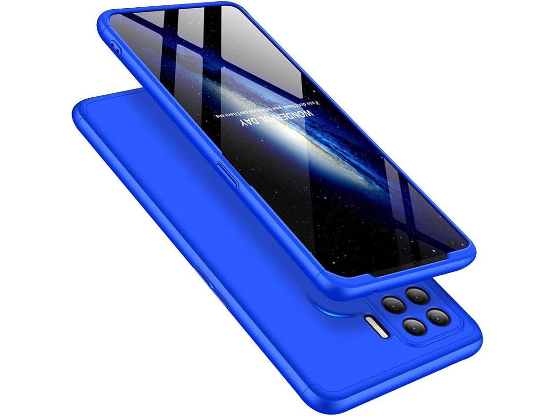 Capa Reno Lite Proteção para Oppo Oppo F19 Pro A94 HONGWE. Rígida Azul