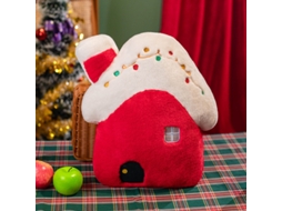 (casa Vermelha De Natal Da Rose 45cm) Brinquedo De Pelúcia, Almofada, Decoração