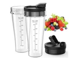 Peças de reposição para liquidificador Ninja, copos de 700 ml com tampas, lâminas para Nutri Ninja Brilvibera