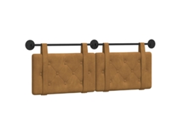 Conjunto 1 Cabeceira Suspensa Vidaxl Castanho Veludo (150 X 55 X 5 Cm)