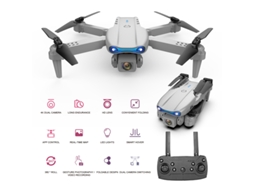 Drone De Controle Remoto Com Câmera 4k Bestvite (câmera Dupla Duração Da Bateria 15 Min Cinza)