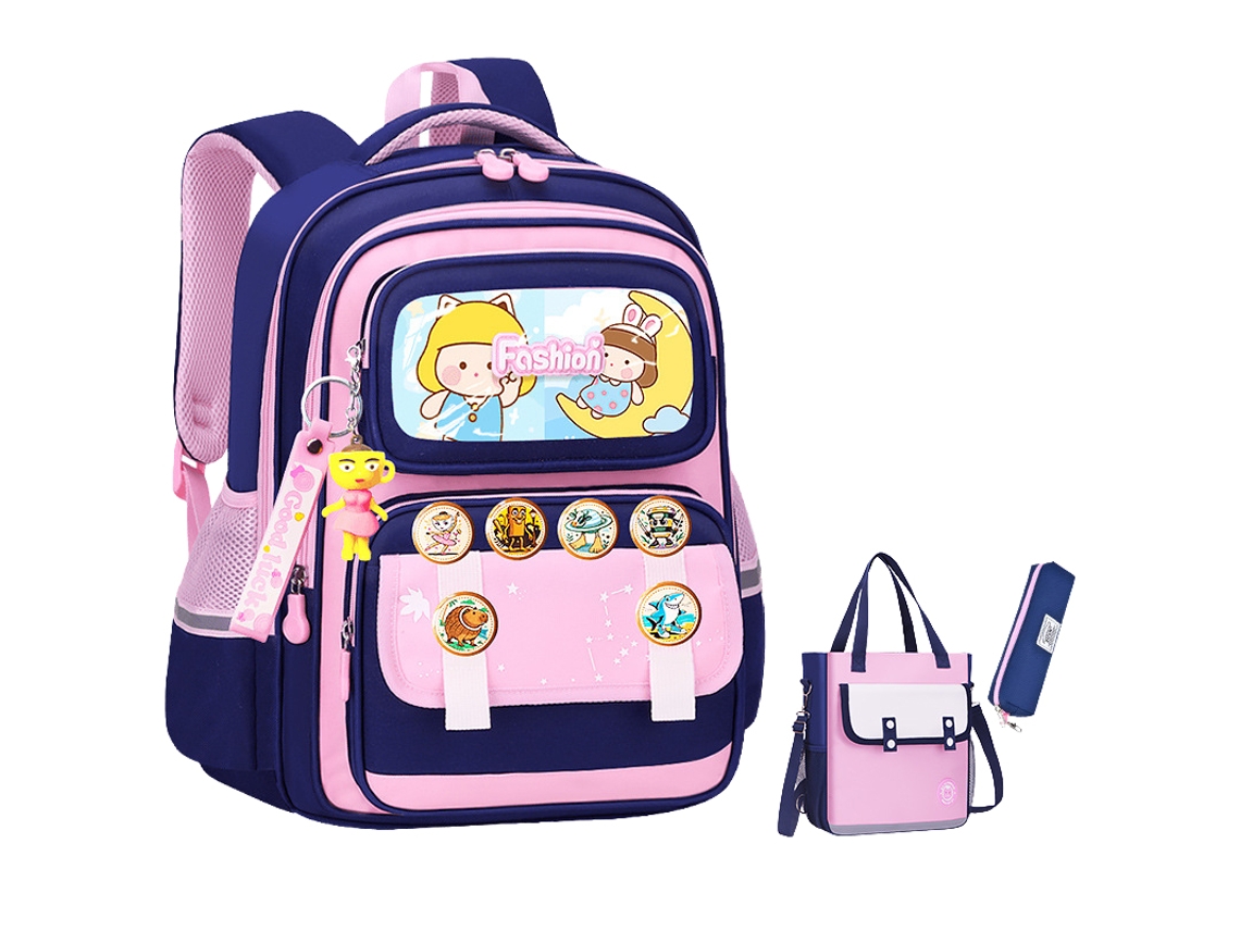 Laxiscreed Mochila Escolar Infantil Para Crianças De 6 A 12 Anos, Leve, Com Grande Capacidade E Confortável