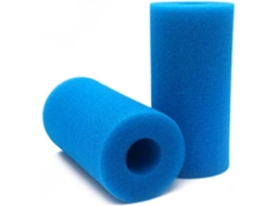 2 Peças, Esponja Filtrante Reutilizável, Tipo A, em Espuma, Azul, para Piscina, Instalação Simples AQUAFORGE