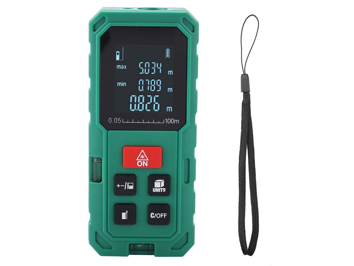 Medidor de distância laser digital s100 com tela lcd e armazenamento de dados | S/MARCA