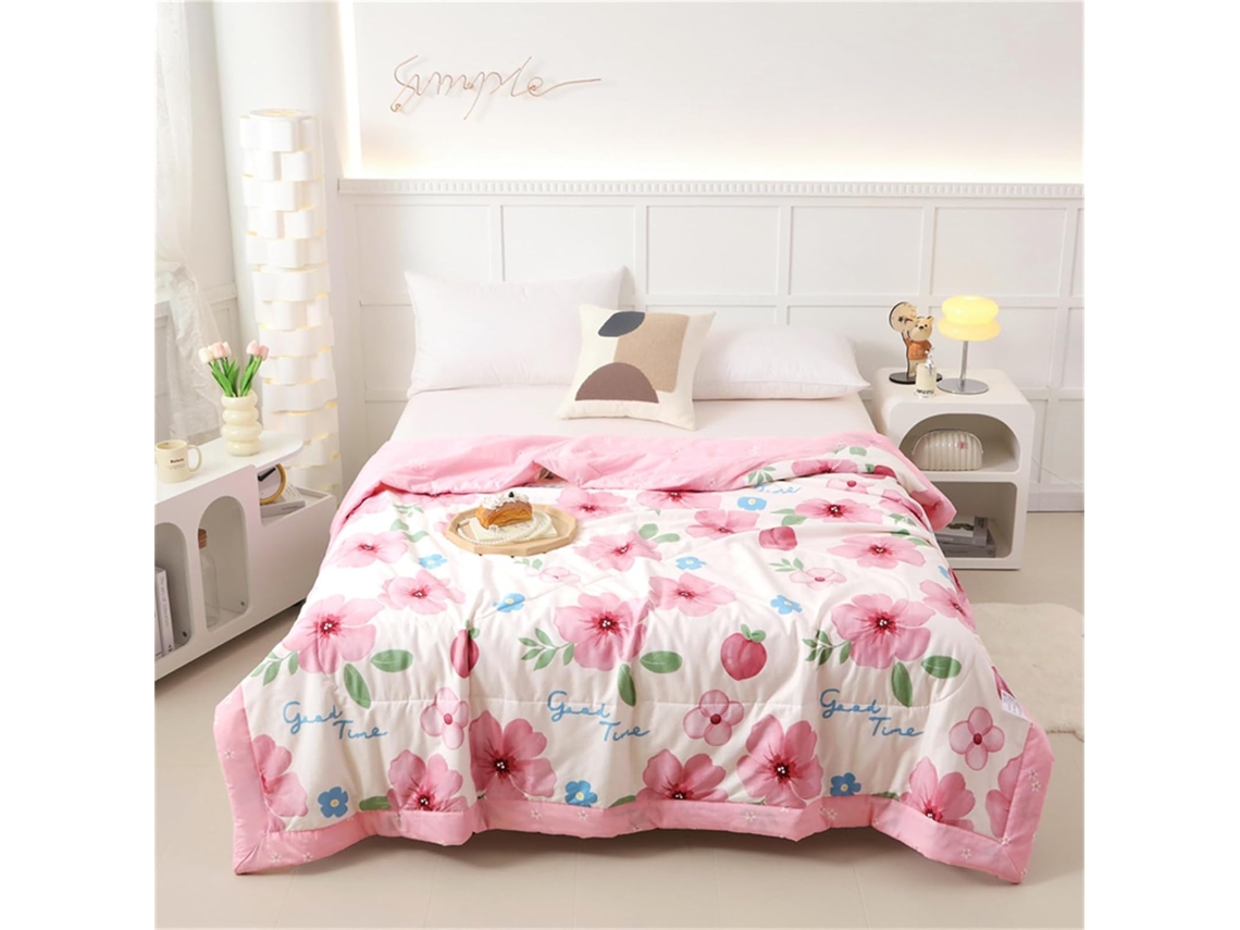 Colcha Acolchoada Fansu 2 5 Tog em Algodão para Cama Ideal Ar Condicionado com Enchimento de Sofá e Estampa Fl