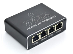 Divisor Ethernet Rj45 De 4 Portas Para Expansão Rede Gigabit-aquaforge