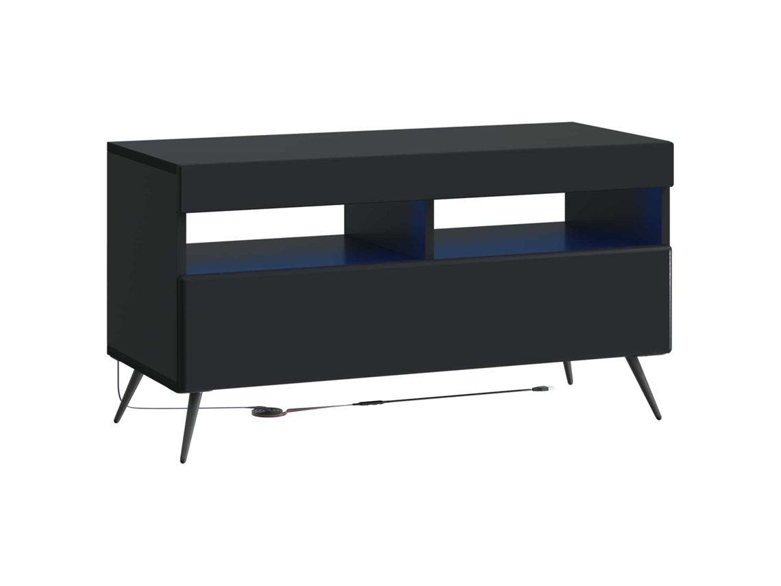 Vidaxl Gabinete De Tv Led Preto Derivados De Madeira