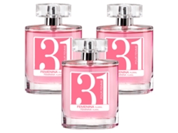 3X Perfume Feminino Happy Collection Nº31 100Ml CARAVAN
