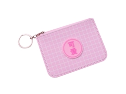 KOFIHETY Carteira Mini Portátil Rosa Com Chaveiro Para Moedas E Cartões Em Pu