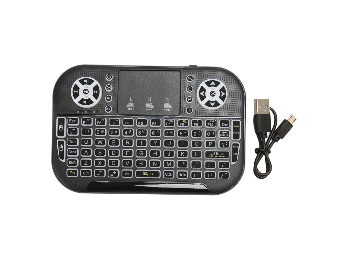 Speedy-mini Teclado Inalámbrico Bluetooth Con Panel Táctil Multitáctil, Recargable, Controlador Para Pc, Fire Stick, Ios, Android