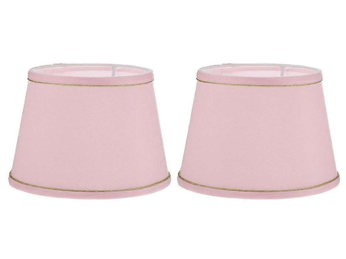 Lurelia Abajur De Tído Moderno Vintage, Para Candeeiro De Mesa E Chão, Rosa, 15x15x14 Cm, 2 Peças