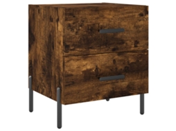 Bedside Cabinet, Bedside Cabinets Vidaxl Marrom Madeira Processada (n/a)