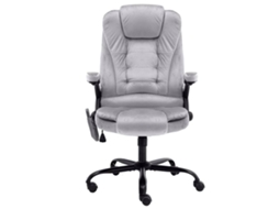Cadeira de Escritório MAISON EXCLUSIVE com Função de Massagem Veludo Cinzento claro