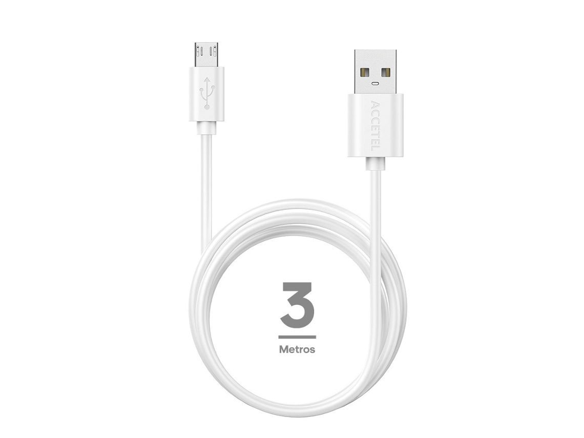 Cu3605 Cabo De Dados 1.8a - Micro Usb (3m) Branco
