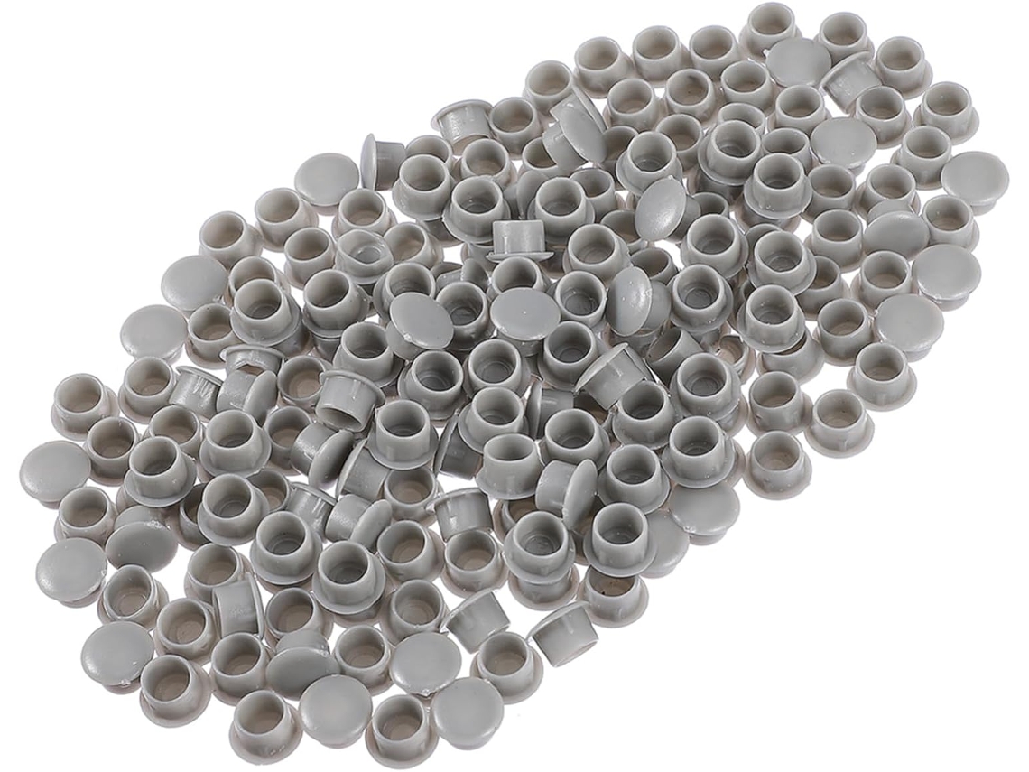 Beaupretty Conjunto De 300 Tampões Plástico Redondos 10mm Para Cobrir Furos Dobradiças Em Móveis E Prateleiras Design