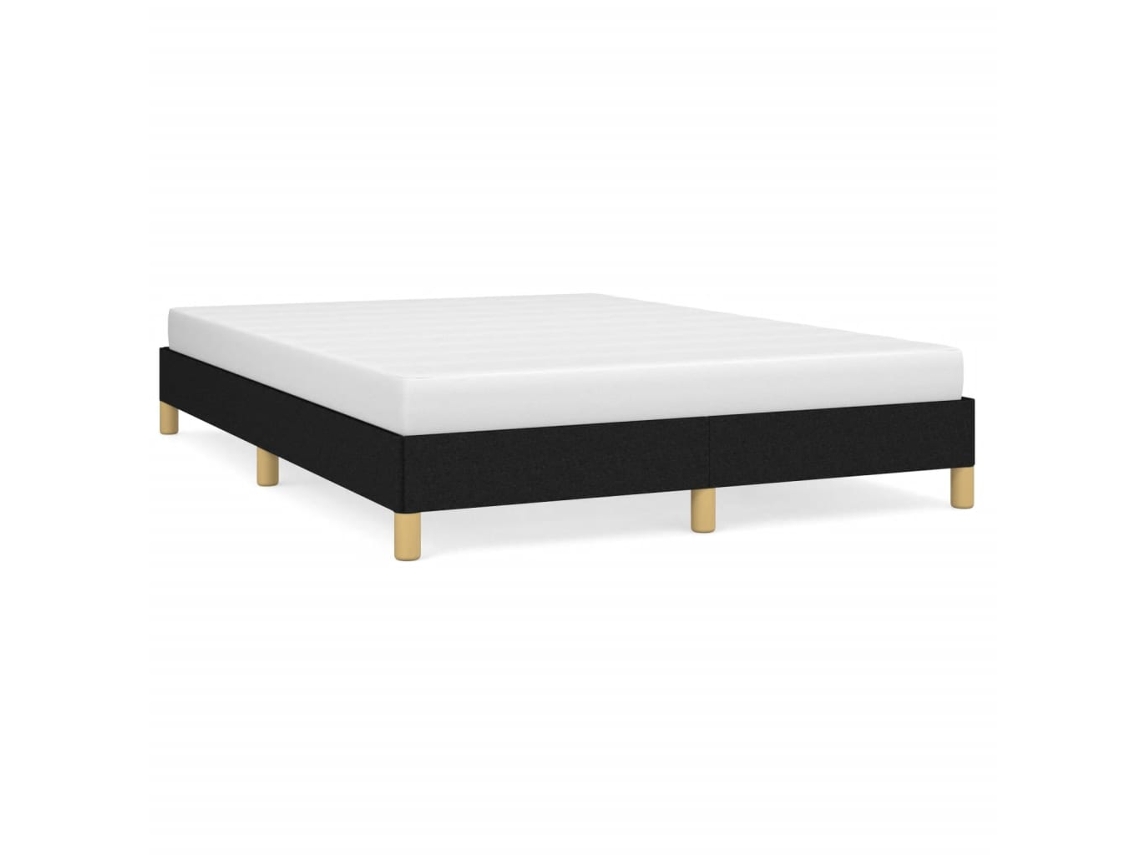 Bed Frame, Bed Frames Vidaxl Preto Tecido (140 X 190 Cm)