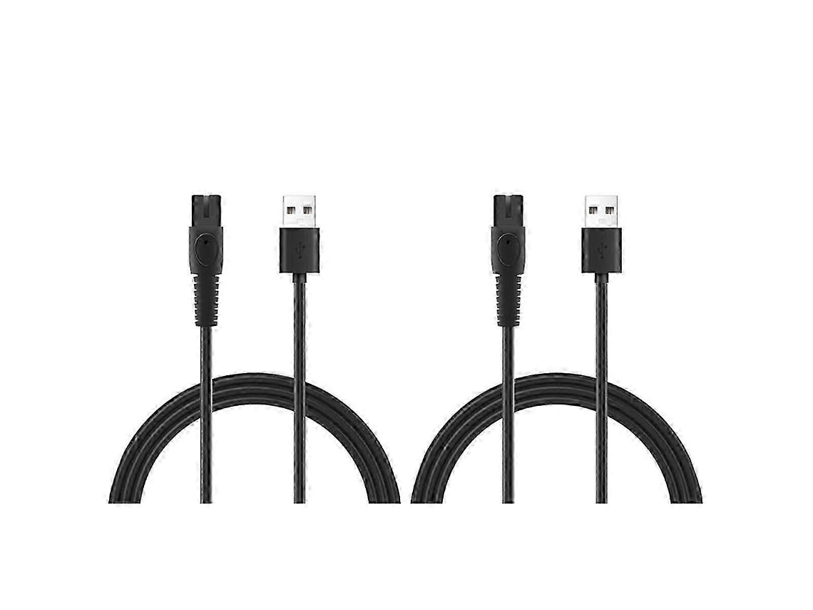 Cabo Carregador Usb 5v 1a 2 Unidades Para Barbeador Elétrico Qp2724 Qp2834 Qp1924 Mg9520vayotoy