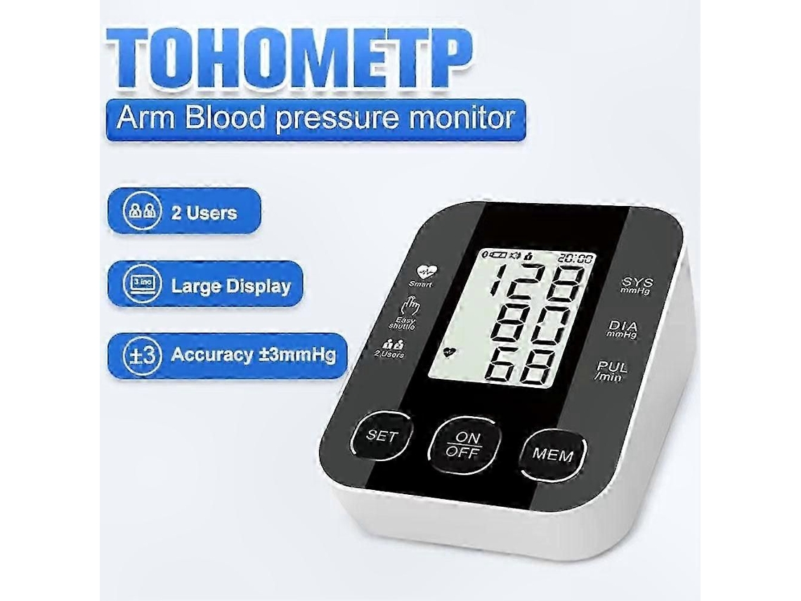 Monitor De Pressão Arterial De Braço Sem Fio Bluetooth Com Transmissão De Voz