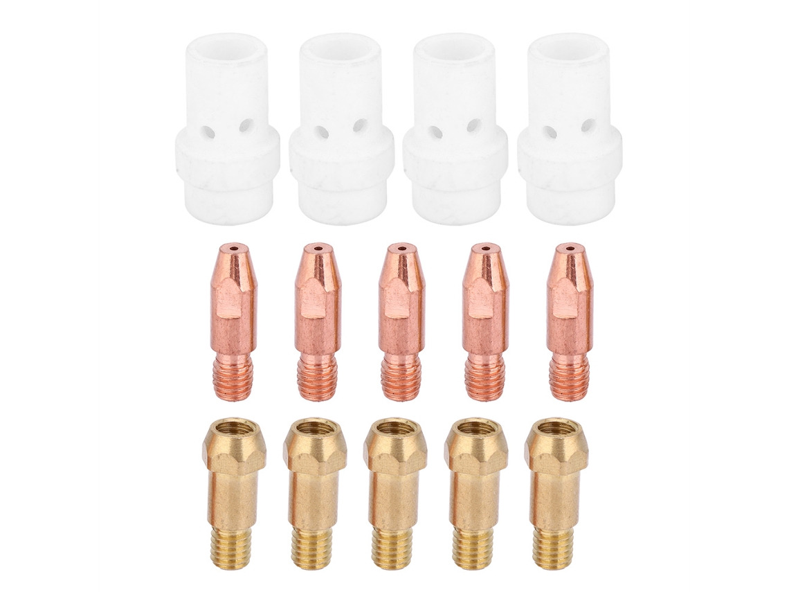 Juego De 14 Piezas: Boquilla De Contacto, Difusor De Gas Y Portaboquillas Para Soplete Mig Binzel 36kd 1.6mm