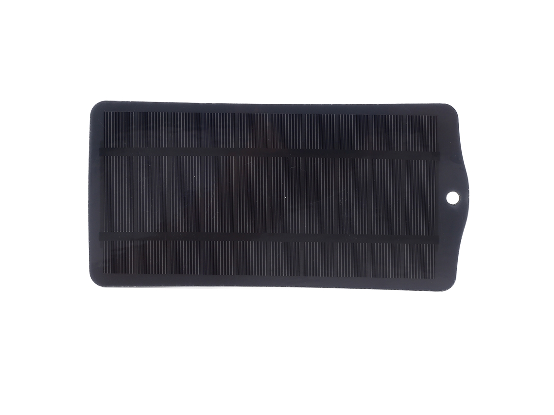 Carregador Solar Mali, Painel Monocristalino 2.5W, USB, Preto