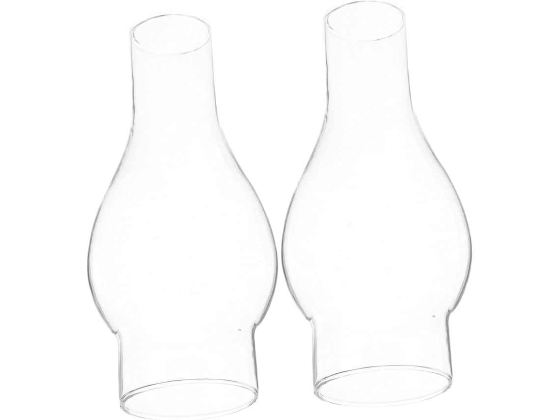 Conjunto de 2 Peças de Vidro Transparente para Proteção Contra Vento em Lâmpadas de Querosene. SFUSHOS