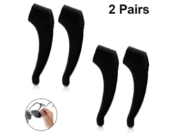 2 Pares de Travas Ouvido Antiderrapantes Silicone para Adultos e Crianças, Acessórios Óculos, Ganchos T Êmpora Alças Orelha GOKOCO