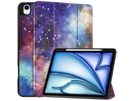 Capa De Couro Inteligente Para Tablet Custer Painted Com 3 Dobras E Bandeja Para Caneta Facpoet