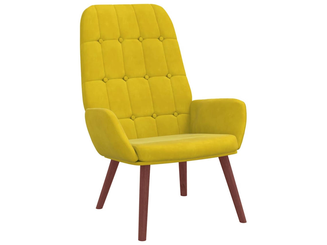 Relaxing Chair, Relaxing Chairs Vidaxl Amarelo Veludo
