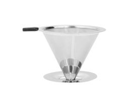 Filtro de Café de Aço Inoxidável Reutilizável para Café de Vertido Lento, para Viagens e Acampamentos