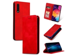 Capa De Couro Com Flip Horizontal Magnético Retro Skin Feel Business Para Galaxy A50/a30s/a505/a50s