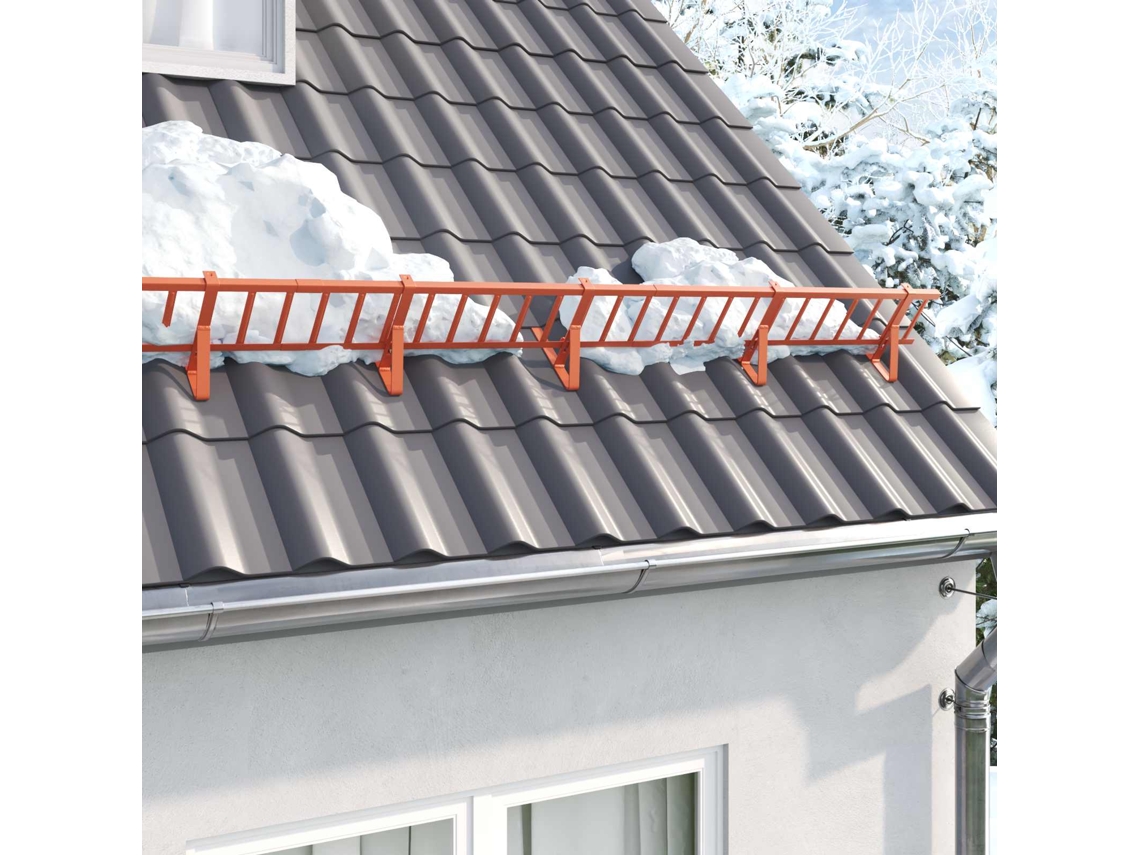 Vidaxl Suporte Para Proteção De Neve 12 Unid. Vermelho Aço