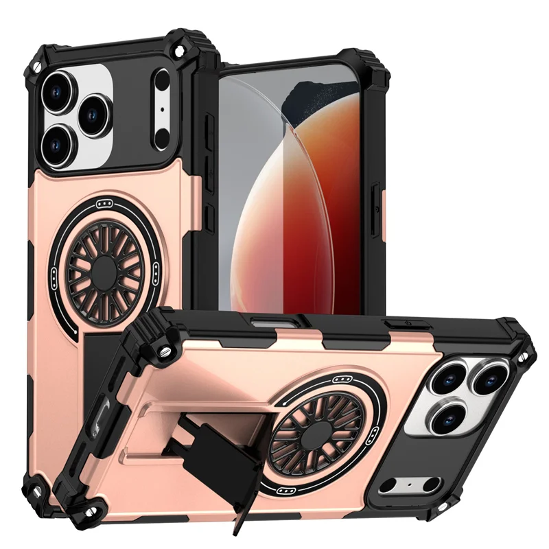 (ouro Rosa, Iphone 13) Capa Protetora Reforçada E Espessa, Compatível Com Carregamento Sem Fio Magnético E Resistente A Quedas.