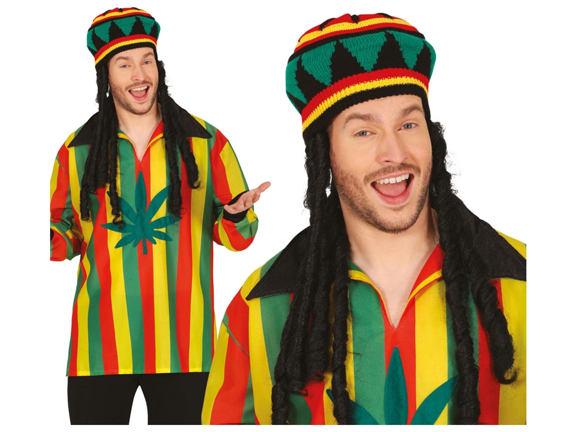 Chapéu Rasta com cabelo adulto clássico