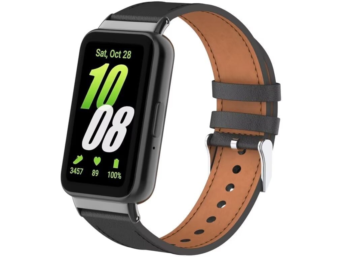 Pulseira Compatível Com Galaxy Fit3, De Couro Substituição Para