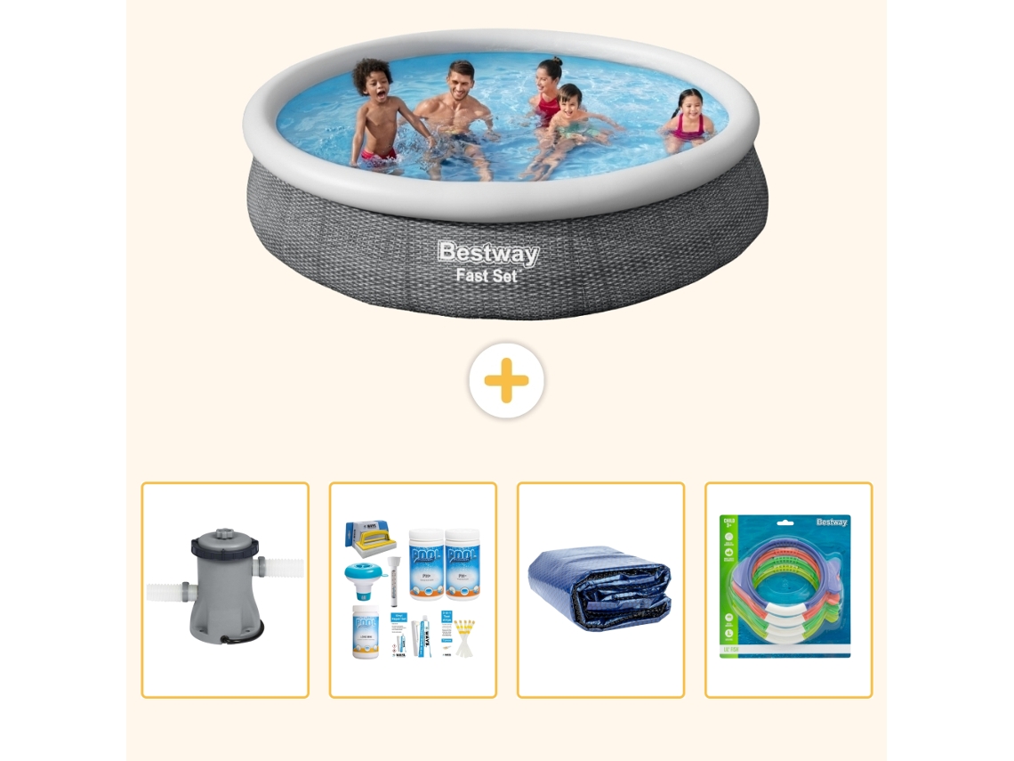 Bestway Piscina Bestway Fast Set Redonda - 366x76 Cm - 5-peças S282